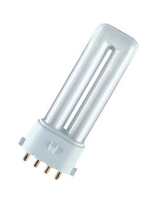 Компактная люминесцентная лампа OSRAM DULUX S/E  7W/31-830 2G7
