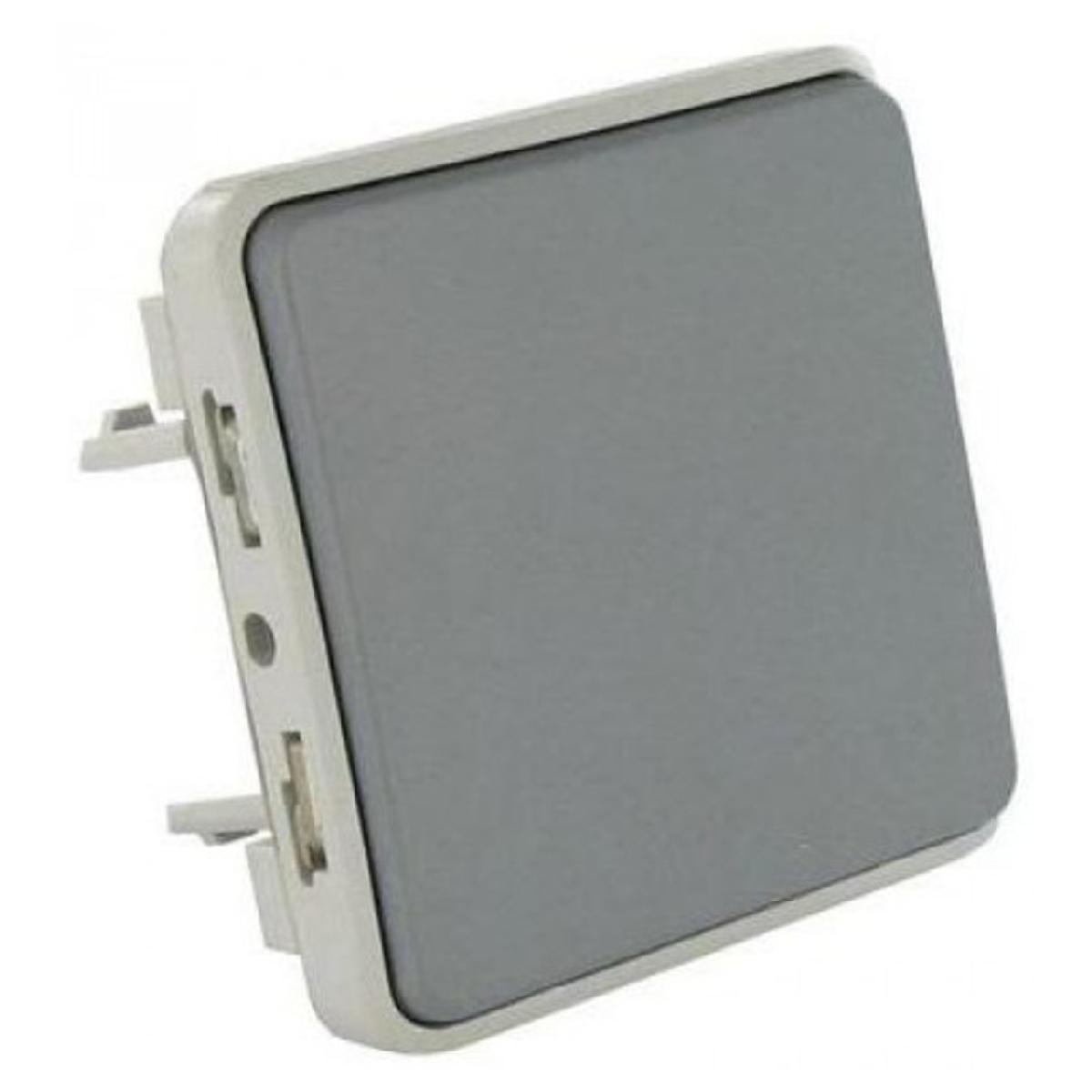 Legrand   Plexo Механизм Серый  Выключатель/Переключатель 1-клавишный IP55 69511