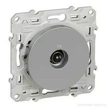 Schneider Electric ODACE Алюминий Розетка механизм TV S53R445