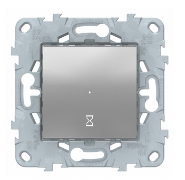Schneider Electric Unica NEW Алюминий Таймер нажимной 10А NU553530