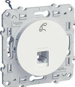 Schneider Electric ODACE Белый Розетка механизм телефонная 1-местная RJ12 6 контактов S52R497