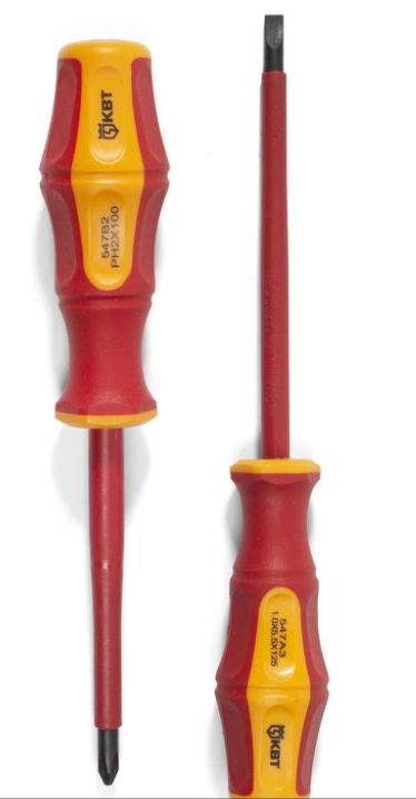 Отвертка диэлектрическая "Профи" PH1*80 (КВТ)