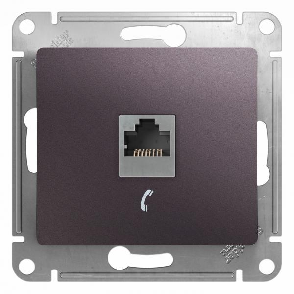 Schneider Electric Glossa Сиреневый Туман Розетка телефонная RJ11, механизм IP20 скрытая установка GSL001481T