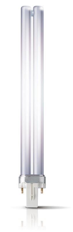 Компактная люминесцентная лампа PHILIPS PL-S 11Вт 2P G23 4000K для настольного светильника
