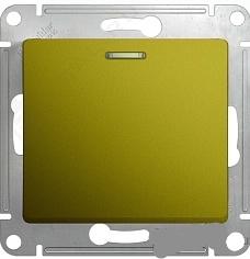 Schneider Electric Glossa Фисташковый Выключатель 1-клавишный с подсветкой,схема 1а, 10AX, механизм IP20 скрытая установка GSL001013