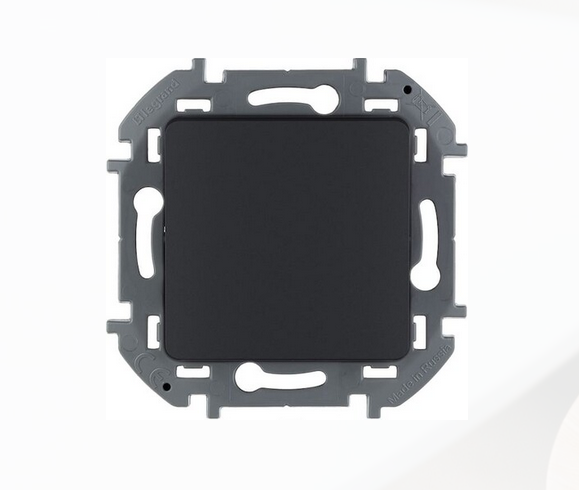 Legrand INSPIRIA Антрацит Переключатель1-клавишный IP20 скрытая установка 673653