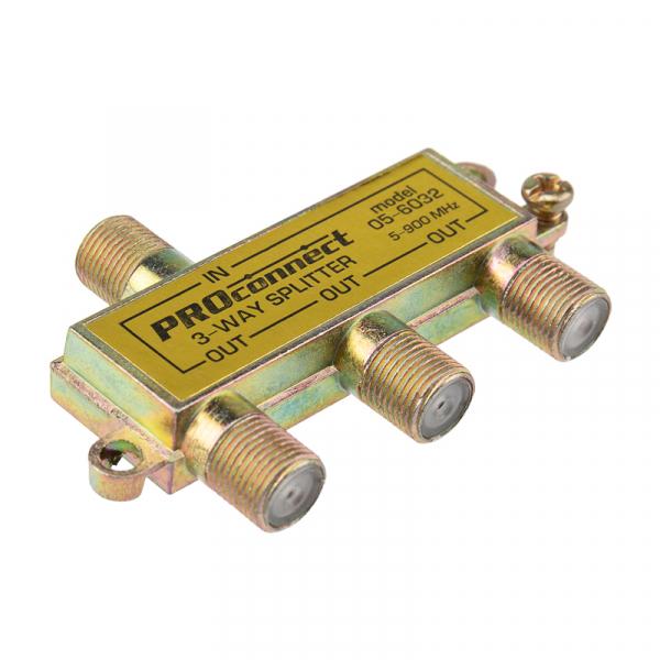 Делитель ТВ х 3 под F разъём  5-900 МГц  PROCONNECT 05-6032