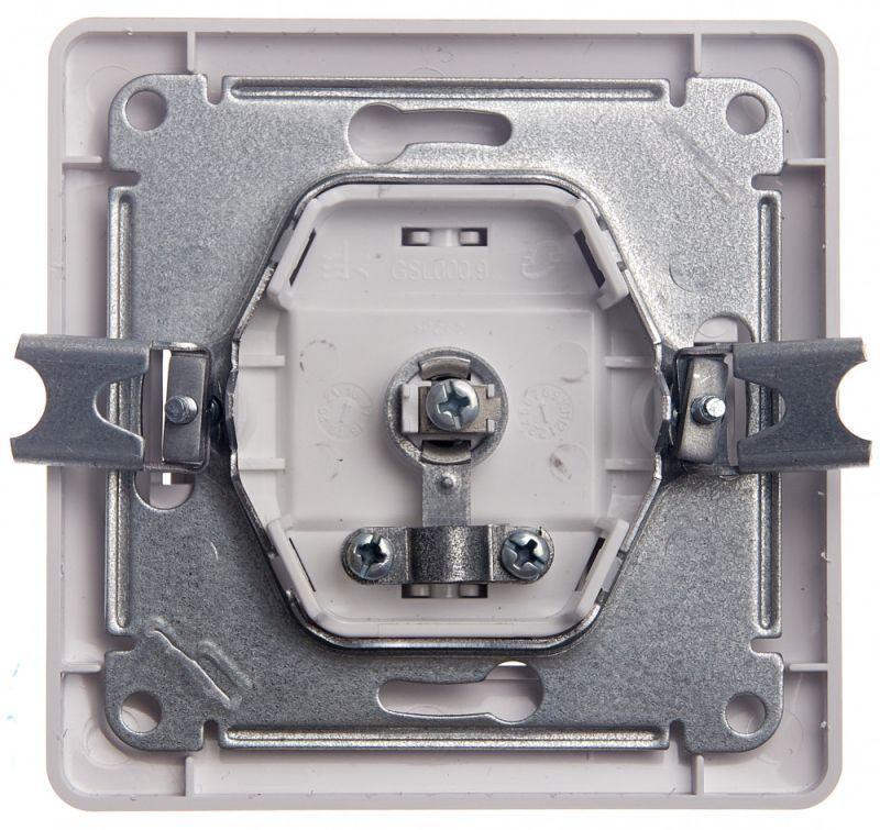 Розетка телевизионная проходная TV 1-м СП Glossa 4дБ механизм бел. SchE GSL000192