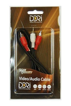 Видео шнур Dori 2000 #2RCA штырь <-> 2RCA штырь 1.2м.