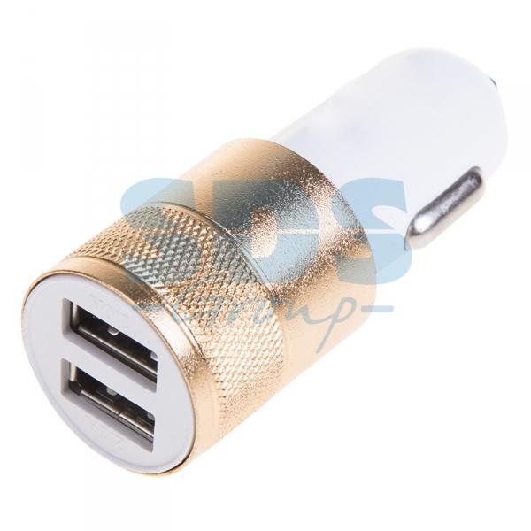 Автозарядка в прикуриватель 2хUSB (АЗУ) (1 000+2 100mA) 18-1199