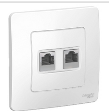 Schneider Electric  BLANCA  Белый  Розетка 2-местная: компьютерная  RJ45, категория 5E + телефонная RJ11, IP20  скрытая установка BLNIS045111