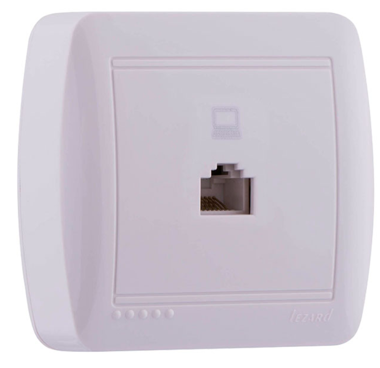 Lezard  Demet  Белый Розетка компьютерная 711-0200-139
