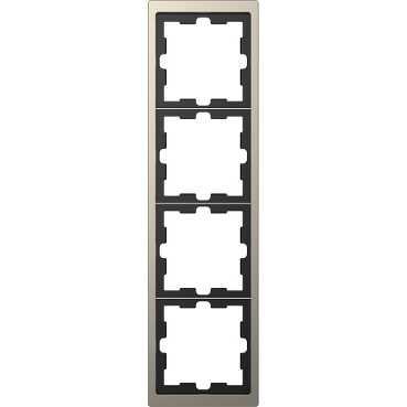Schneider Electric  MERTEN  D-Life  Никель  Рамка 4-местная MTN4040-6550