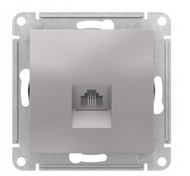 Schneider Electric AtlasDesign Алюминий  Розетка телефонная RJ11, механизм ATN000381