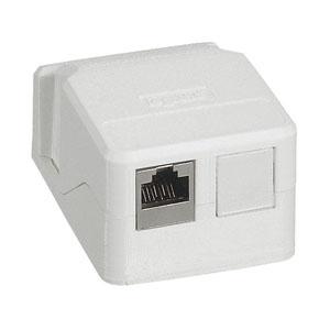 Legrand 632779 Накладная монтажная коробка Mosaic для 1 или 2 разъемов RJ45 Keystone