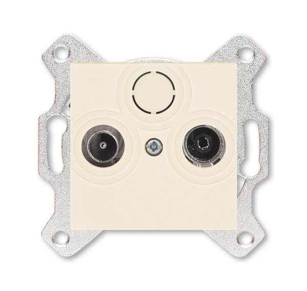 ABB  Levit  Слон. Кость Розетка TV-R, проходная, 7дБ, 2CHH083607A6017