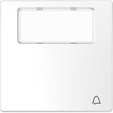 Schneider Electric  MERTEN  D-Life  Белый Лотос  Клавиша 1-местная с полем для надписи, с символами звонок MTN3365-6035