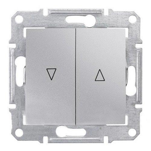 Schneider Electric Sedna Алюминий Выключатель механизм для жалюзи  с механической блокировкой  10А IP20 скрытая установка SDN1300360