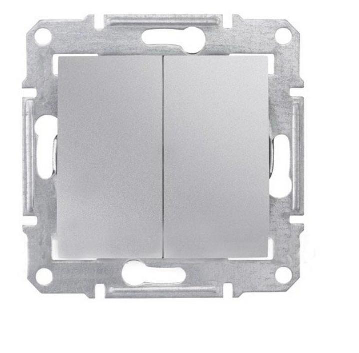 Schneider Electric Sedna Алюминий Переключатель механизм 2-клавишный IP20 скрытая установка SDN0600160