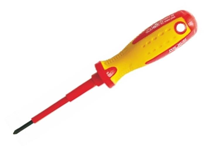 Отвертка крестовая диэлектрическая PH 2x100мм, 1000 В, Insulated // MATRIX PROFESSIONAL 12928