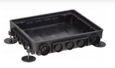 Коробка напольная 16м черная ONFLOOR IEK KNU-80-16-PA-9011