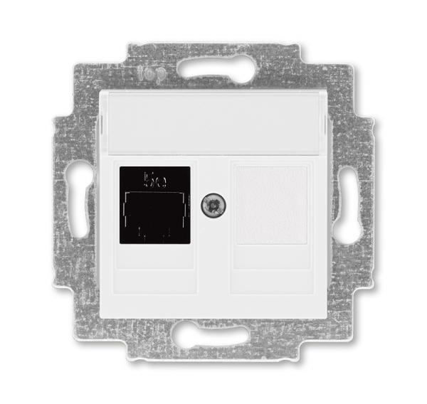 ABB  Levit   Белый Розетка компьютерная RJ45 категория 5e+заглушка 2CHH295117A6003