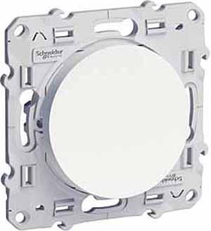 Schneider Electric ODACE Белый Выключатель механизм для жалюзи 3-позиции S52R207