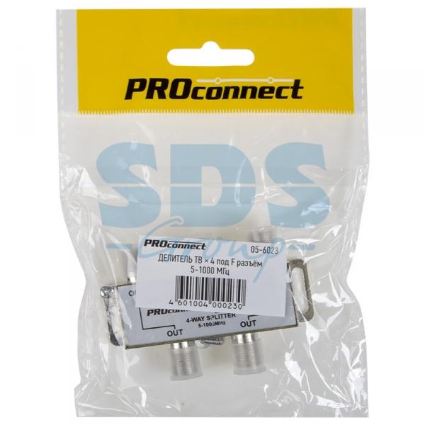 Делитель ТВ х 4 под F разъём 5-1000 МГц  PROCONNECT