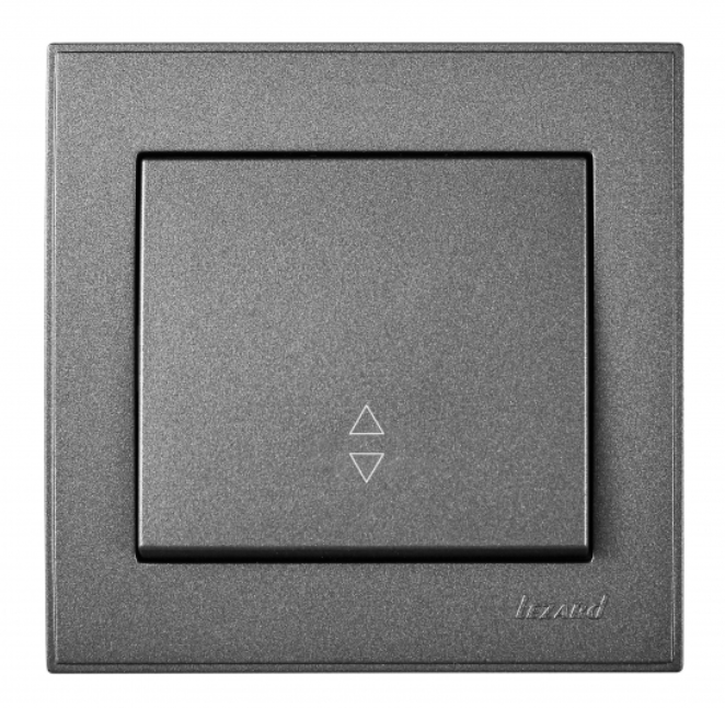 Lezard  Rain  Черный Графит Матовый Выключатель проходной механизм, 1шт 703-4188-105