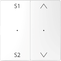 Schneider Electric  MERTEN  D-Life  PlusLink  Белый Лотос  Клавиша 2-местная с S1/S2, вверх/вниз MTN5227-6035