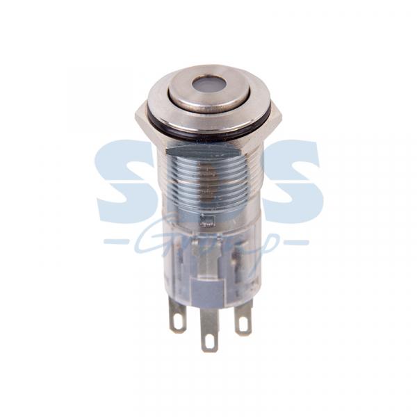 Кнопка  антивандальная Ø16 250В Б/Фикс (5с) (ON)-OFF/(OFF)-ON синяя (A-16-C4) REXANT 36-3264