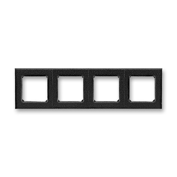 ABB  Levit  Антрацит/Дымчатый чёрный Рамка 4-местная 2CHH015040A6063