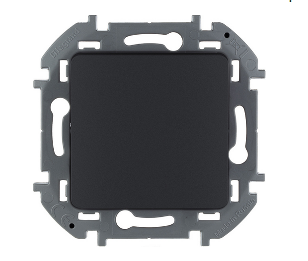 Legrand INSPIRIA Антрацит Кнопка IP20 скрытая установка 673693