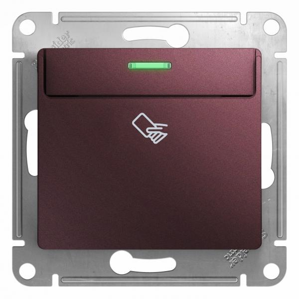 Schneider Electric Glossa Баклажановый Выключатель карточный схема6, 10AX, механизм IP20 скрытая установка GSL001169