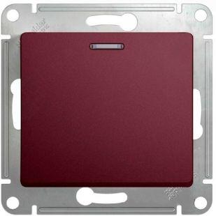Schneider Electric Glossa Баклажановый Переключатель 1-клавишный с подсветкой схема 6а, 10AX, механизм IP20 скрытая установка GSL001163