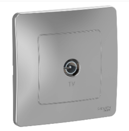 Schneider Electric  BLANCA  Алюминий  Коннектор ТВ,  скрытая установка   BLNTS000013