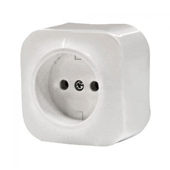 Legrand  Quteo  Белый Розетка 2К без шторки открытая установка 782210
