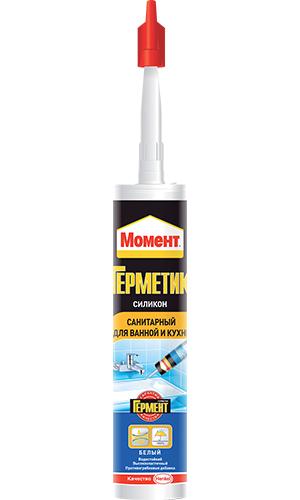 Герметик силик. санитарный "Момент"(белый), 280 мл