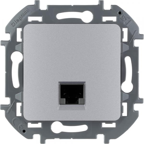 Legrand INSPIRIA Алюминий Розетка компьютерная 1-местная RJ45 6 UTP IP20 скрытая установка 673832