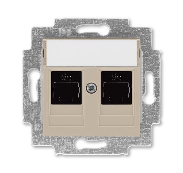 ABB  Levit  Кофе макиато Розетка компьютерная, 2хRJ45 категория 5e, 2CHH295118A6018