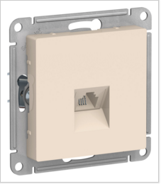 Schneider Electric AtlasDesign Бежевый Розетка телефонная RJ11, механизм ATN000281