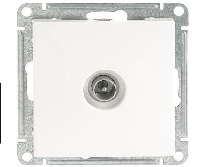 Schneider Electric  Wessen59  Белый  Розетка ТВ без рамки скрытая установка оконечная RTS-151-1-86