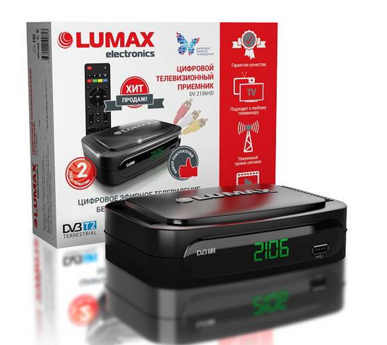 Ресивер цифрового эфирного ТВ D-Color DC 610/600 HD DVB-Т2 , пластик, без дисплея