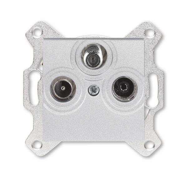 ABB  Levit  Серебро Розетка TV-R-SAT, 2CHH083303A6070