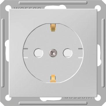 Schneider Electric  Wessen59  Белый  Розетка без рамки с заземляющими контактами скрытая установка (250В, 16А, защитные шторки) RS16-152-1-86
