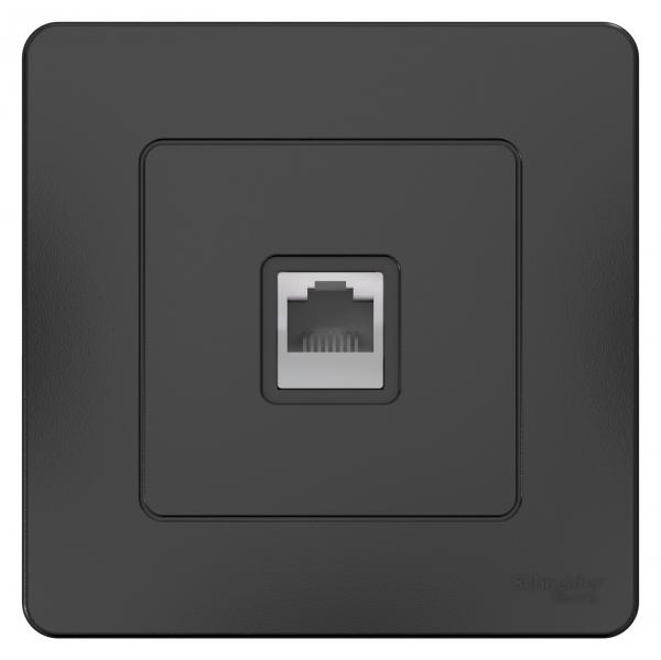 Schneider Electric  BLANCA  Антрацит  Розетка телефонная RJ11, скрытая установка BLNIS011006