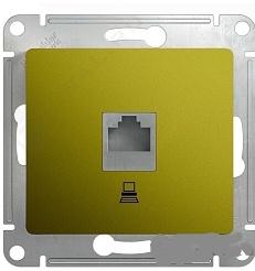 Schneider Electric Glossa Фисташковый Розетка компьютерная RJ45 категория 5E механизм IP20 скрытая установка GSL001081K