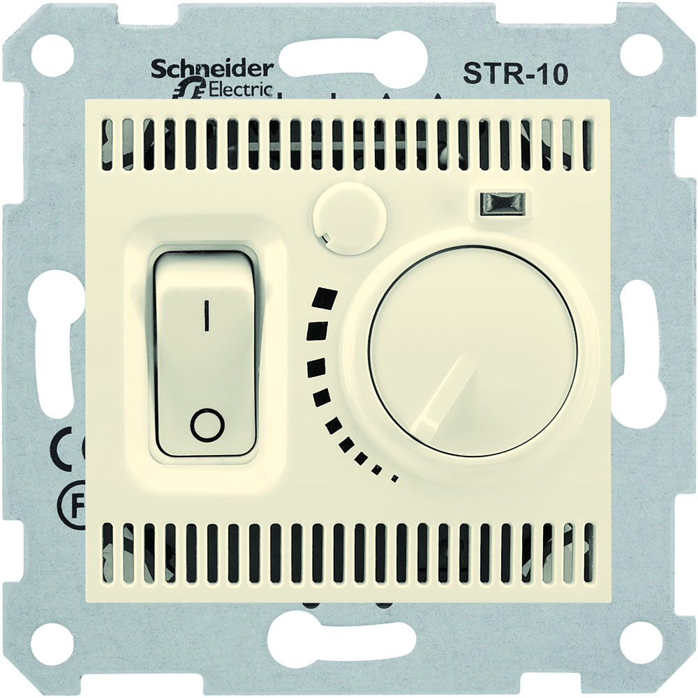 Schneider Electric Sedna  Бежевый Термостат механизм для теплого пола 10А, 230В IP20 скрытая установка SDN6000347
