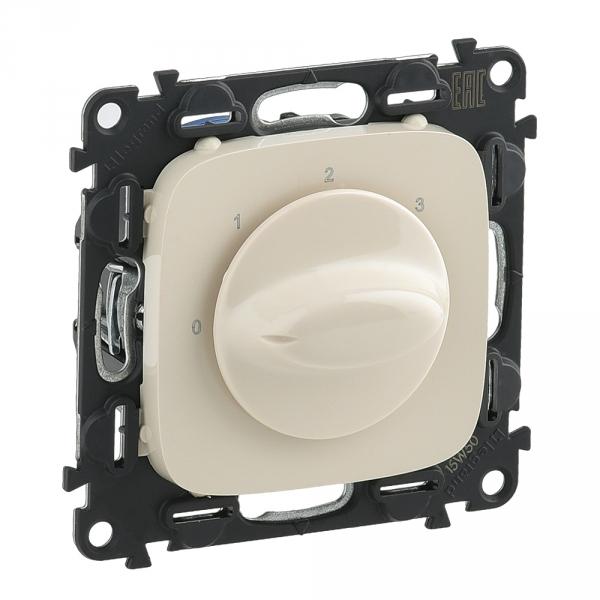 Legrand 755176 Valena ALLURE.Выключатель вентилятора 4-позиционный.С лицевой панелью.Винтовые зажимы.Слоновая кость