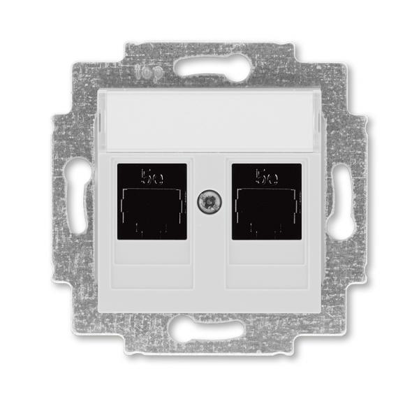 ABB  Levit  Серый Розетка компьютерная, 2хRJ45 категория 5e, 2CHH295118A6016